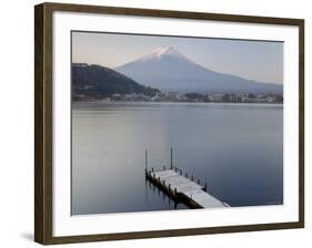 Mt. Fuji and Lake Kawaguchi, Kansai Region, Honshu, Japan-Peter Adams-Framed Photographic Print