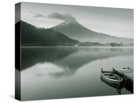 Mt. Fuji and Lake Kawaguchi, Kansai Region, Honshu, Japan-Peter Adams-Stretched Canvas