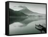 Mt. Fuji and Lake Kawaguchi, Kansai Region, Honshu, Japan-Peter Adams-Framed Stretched Canvas