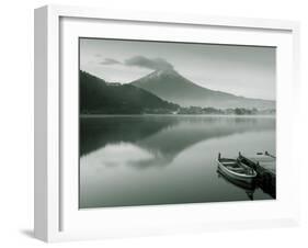 Mt. Fuji and Lake Kawaguchi, Kansai Region, Honshu, Japan-Peter Adams-Framed Photographic Print