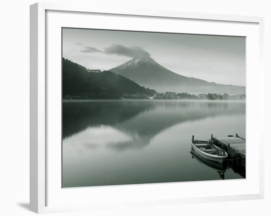 Mt. Fuji and Lake Kawaguchi, Kansai Region, Honshu, Japan-Peter Adams-Framed Photographic Print