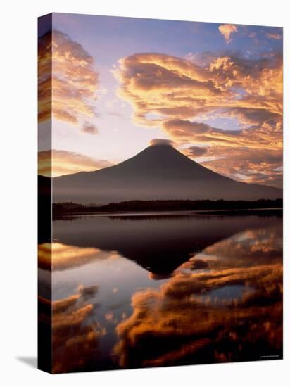 Mt. Fuji and Lake Tanuki-null-Stretched Canvas