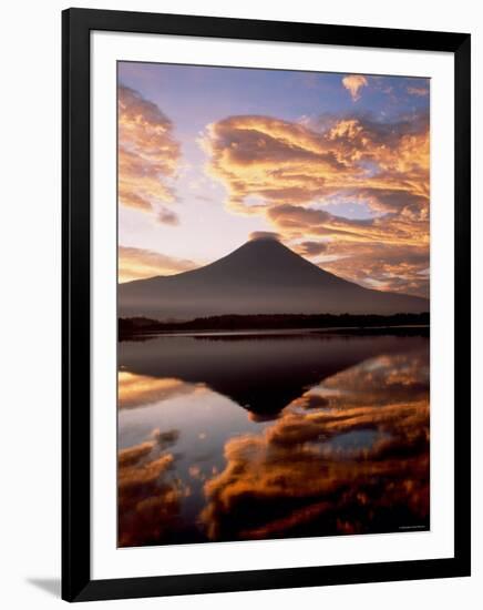 Mt. Fuji and Lake Tanuki-null-Framed Photographic Print