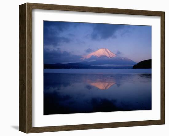 Mt. Fuji and Lake Yamanaka at Dawn-null-Framed Photographic Print