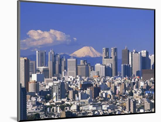 Mt.Fuji and Tokyo Shinjuku Area Skyline, Tokyo, Japan-Steve Vidler-Mounted Photographic Print