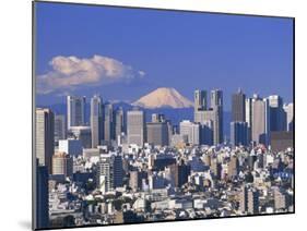 Mt.Fuji and Tokyo Shinjuku Area Skyline, Tokyo, Japan-Steve Vidler-Mounted Photographic Print