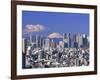 Mt.Fuji and Tokyo Shinjuku Area Skyline, Tokyo, Japan-Steve Vidler-Framed Photographic Print