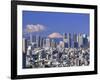 Mt.Fuji and Tokyo Shinjuku Area Skyline, Tokyo, Japan-Steve Vidler-Framed Photographic Print