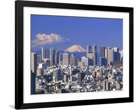 Mt.Fuji and Tokyo Shinjuku Area Skyline, Tokyo, Japan-Steve Vidler-Framed Photographic Print