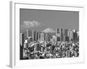 Mt.Fuji and Tokyo Shinjuku Area Skyline, Tokyo, Japan-Steve Vidler-Framed Photographic Print