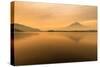 Mt. Fuji at Lake Kawaguchi During Sunrise in Japan. Mt. Fuji Is Famous Mountain in Japan-Prasit Rodphan-Stretched Canvas