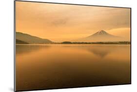 Mt. Fuji at Lake Kawaguchi During Sunrise in Japan. Mt. Fuji Is Famous Mountain in Japan-Prasit Rodphan-Mounted Photographic Print