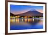 Mt. Fuji, Japan at Lake Kawaguchi after Sunset.-Sean Pavone-Framed Photographic Print
