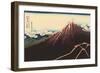 Mt. Fuji, Japanese Woodcut-null-Framed Art Print