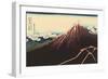 Mt. Fuji, Japanese Woodcut-null-Framed Art Print