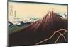 Mt. Fuji, Japanese Woodcut-null-Mounted Art Print