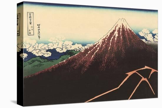 Mt. Fuji, Japanese Woodcut-null-Stretched Canvas