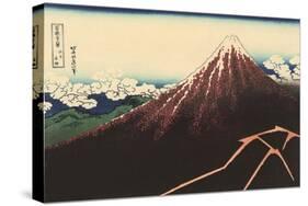 Mt. Fuji, Japanese Woodcut-null-Stretched Canvas