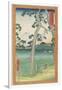 Mt. Fuji on Left Seen from Tokaido Road, April 1858-Utagawa Hiroshige-Framed Giclee Print