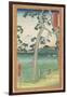 Mt. Fuji on Left Seen from Tokaido Road, April 1858-Utagawa Hiroshige-Framed Giclee Print