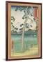 Mt. Fuji on Left Seen from Tokaido Road, April 1858-Utagawa Hiroshige-Framed Giclee Print