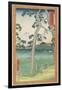 Mt. Fuji on Left Seen from Tokaido Road, April 1858-Utagawa Hiroshige-Framed Giclee Print