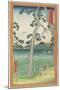 Mt. Fuji on Left Seen from Tokaido Road, April 1858-Utagawa Hiroshige-Mounted Giclee Print