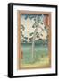 Mt. Fuji on Left Seen from Tokaido Road, April 1858-Utagawa Hiroshige-Framed Giclee Print