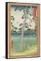 Mt. Fuji on Left Seen from Tokaido Road, April 1858-Utagawa Hiroshige-Framed Stretched Canvas