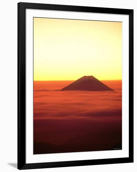 Mt. Fuji Over the Sea of Cloud at Dawn and Viewed from Mitsu-Tohge, Yamanashi, Japan-null-Framed Photographic Print