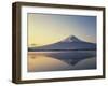 Mt. Fuji reflected in lake, Kawaguchiko, Yamanashi Prefecture, Japan-null-Framed Premium Photographic Print