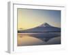 Mt. Fuji reflected in lake, Kawaguchiko, Yamanashi Prefecture, Japan-null-Framed Premium Photographic Print