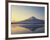 Mt. Fuji reflected in lake, Kawaguchiko, Yamanashi Prefecture, Japan-null-Framed Photographic Print