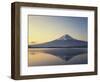 Mt. Fuji reflected in lake, Kawaguchiko, Yamanashi Prefecture, Japan-null-Framed Photographic Print