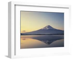 Mt. Fuji reflected in lake, Kawaguchiko, Yamanashi Prefecture, Japan-null-Framed Photographic Print