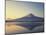 Mt. Fuji reflected in lake, Kawaguchiko, Yamanashi Prefecture, Japan-null-Mounted Photographic Print