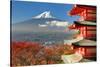 Mt. Fuji Viewed From Behind Chureito Pagoda-SeanPavonePhoto-Stretched Canvas