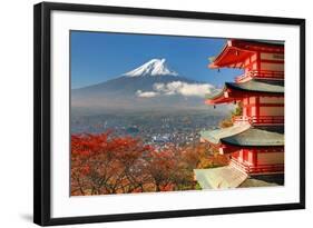 Mt. Fuji Viewed From Behind Chureito Pagoda-SeanPavonePhoto-Framed Art Print