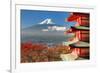 Mt. Fuji Viewed From Behind Chureito Pagoda-SeanPavonePhoto-Framed Art Print