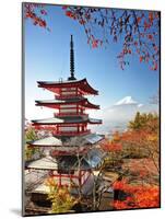 Mt. Fuji with Fall Colors in Japan.-SeanPavonePhoto-Mounted Photographic Print