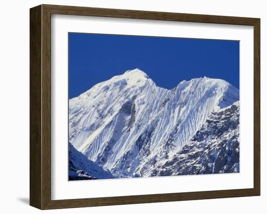 Mt Gangapurna, Annapurna Mountain Range, Nepal-James Green-Framed Photographic Print