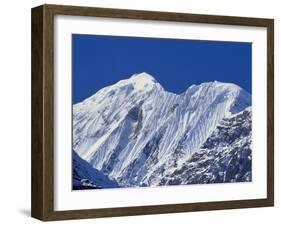 Mt Gangapurna, Annapurna Mountain Range, Nepal-James Green-Framed Photographic Print