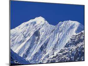 Mt Gangapurna, Annapurna Mountain Range, Nepal-James Green-Mounted Photographic Print