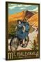 Mt. Haleakala Bicycle Rides, Hawaii-Lantern Press-Stretched Canvas