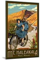 Mt. Haleakala Bicycle Rides, Hawaii-Lantern Press-Mounted Art Print