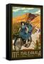 Mt. Haleakala Bicycle Rides, Hawaii-Lantern Press-Framed Stretched Canvas