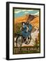 Mt. Haleakala Bicycle Rides, Hawaii-Lantern Press-Framed Art Print