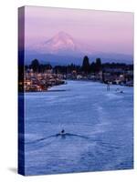 Mt. Hood and Columbia River from Jantzen Beach, Portland, USA-Ryan Fox-Stretched Canvas