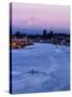 Mt. Hood and Columbia River from Jantzen Beach, Portland, USA-Ryan Fox-Stretched Canvas