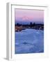 Mt. Hood and Columbia River from Jantzen Beach, Portland, USA-Ryan Fox-Framed Photographic Print